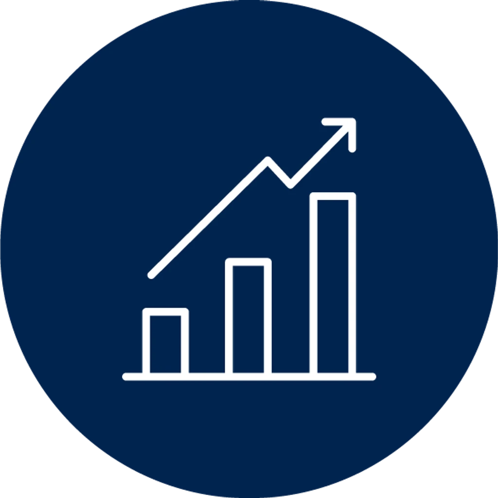 icon of increasing bar chart