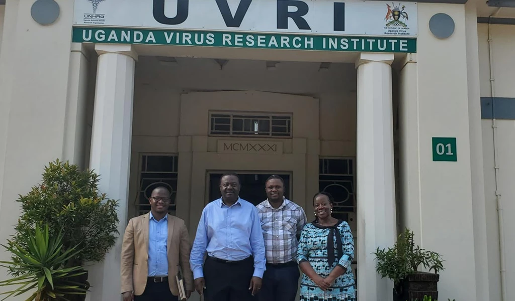 The scientists at UVRI. Credit Esther Nakkazi.