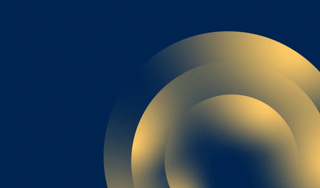 overlapping yellow and blue circle pattern