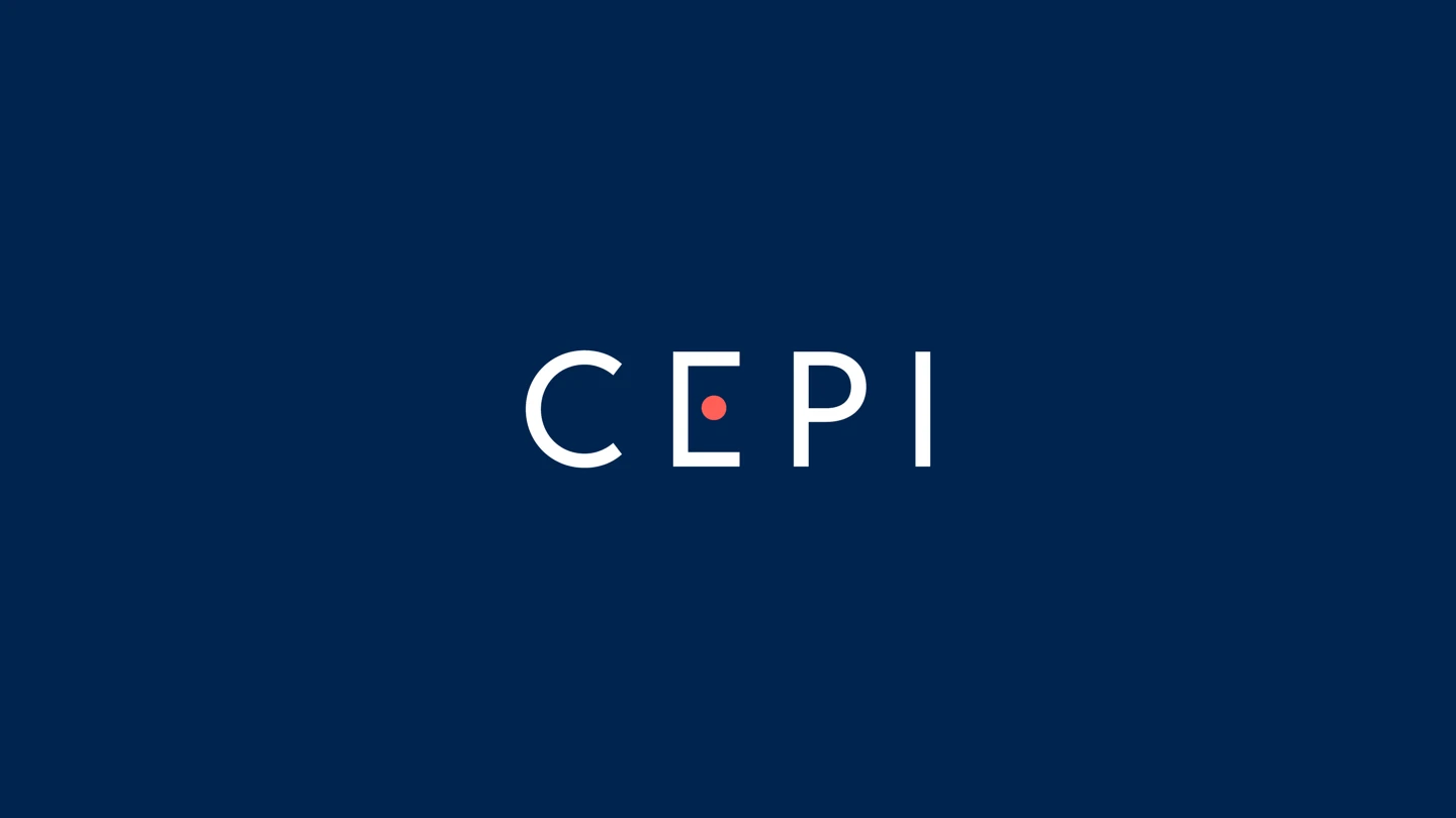 CEPI's logo on a dark blue background