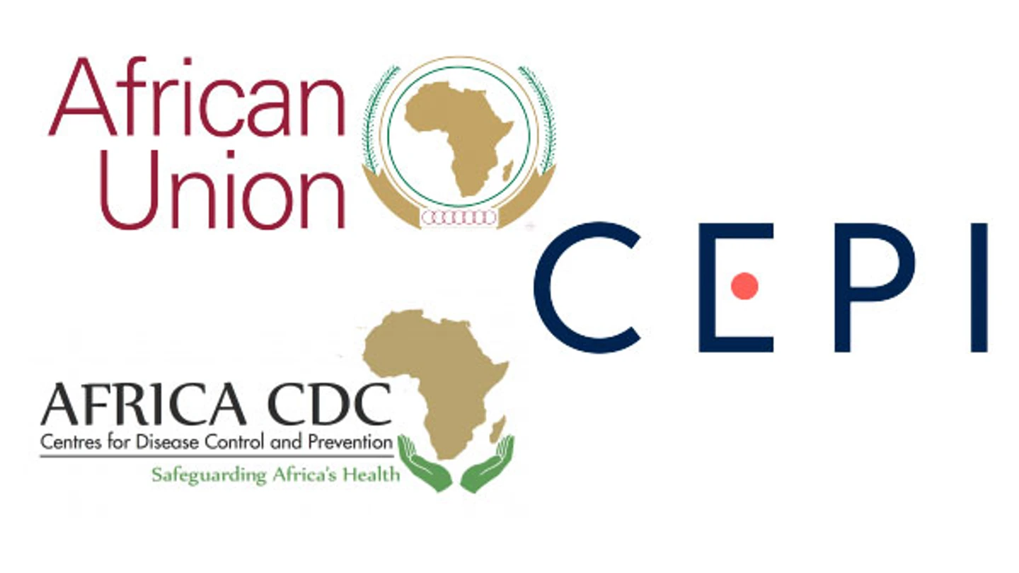 African union logo, Africa CDC logo, CEPI logo