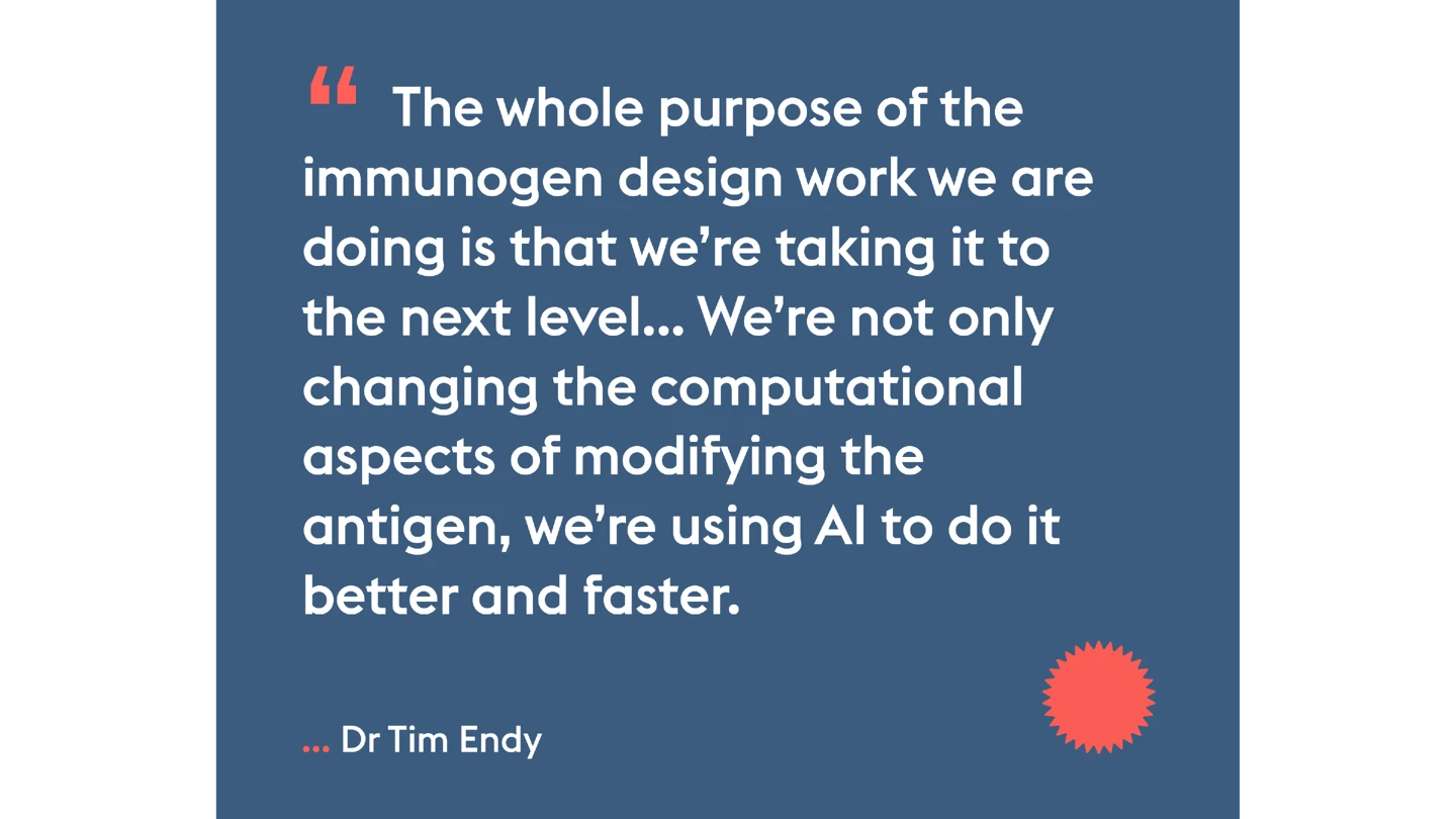 Tim Endy text quote on blue background