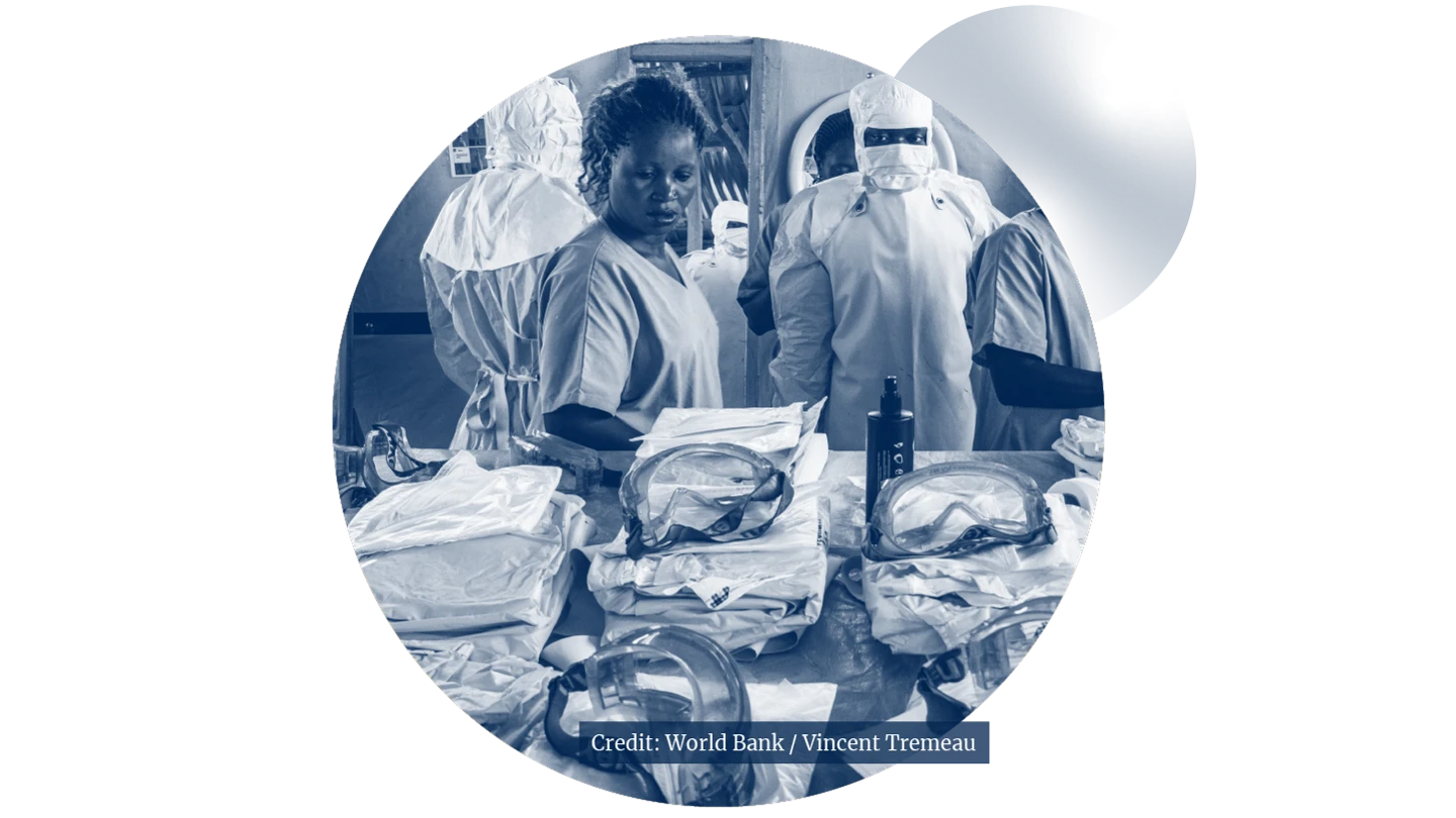 healthworker preparing PPE