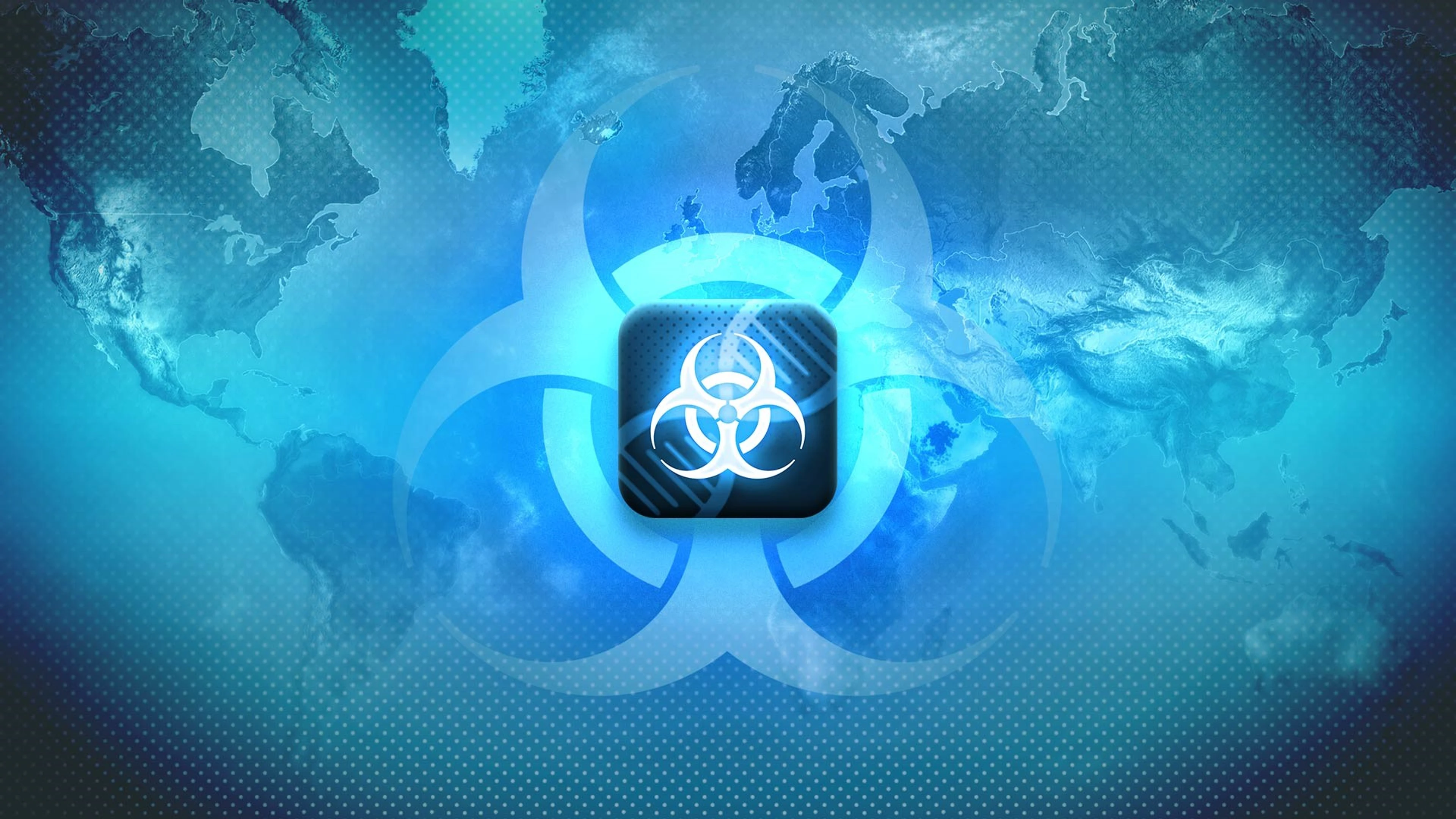 An image of the Plague Inc logo above a world map