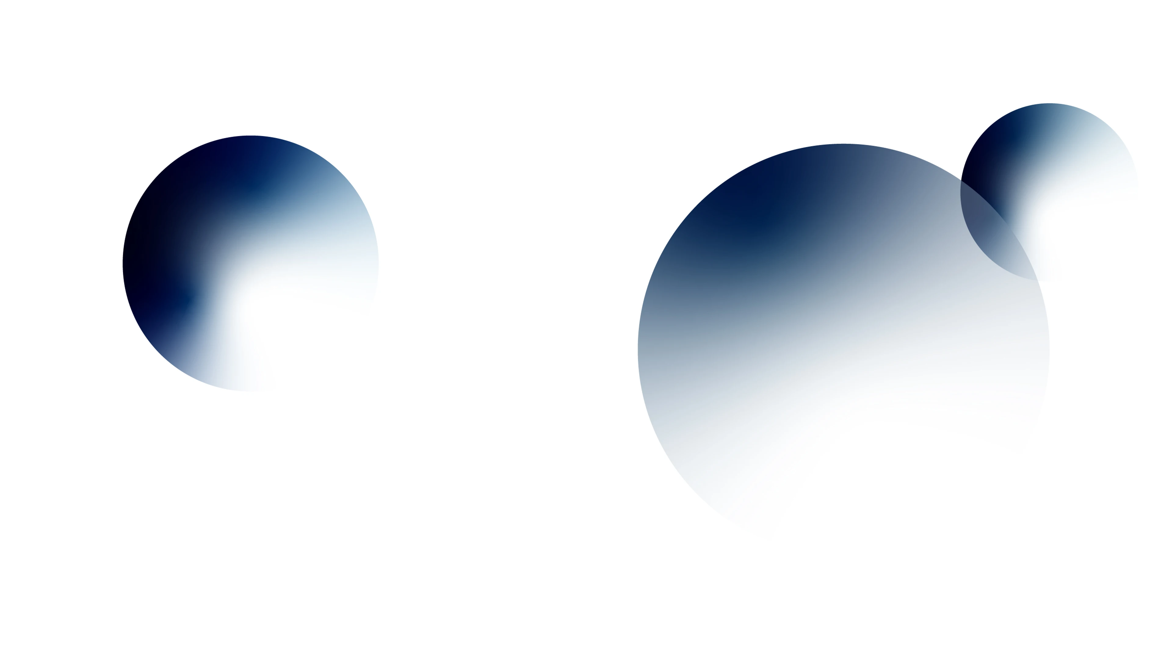 three gradient circles on white background
