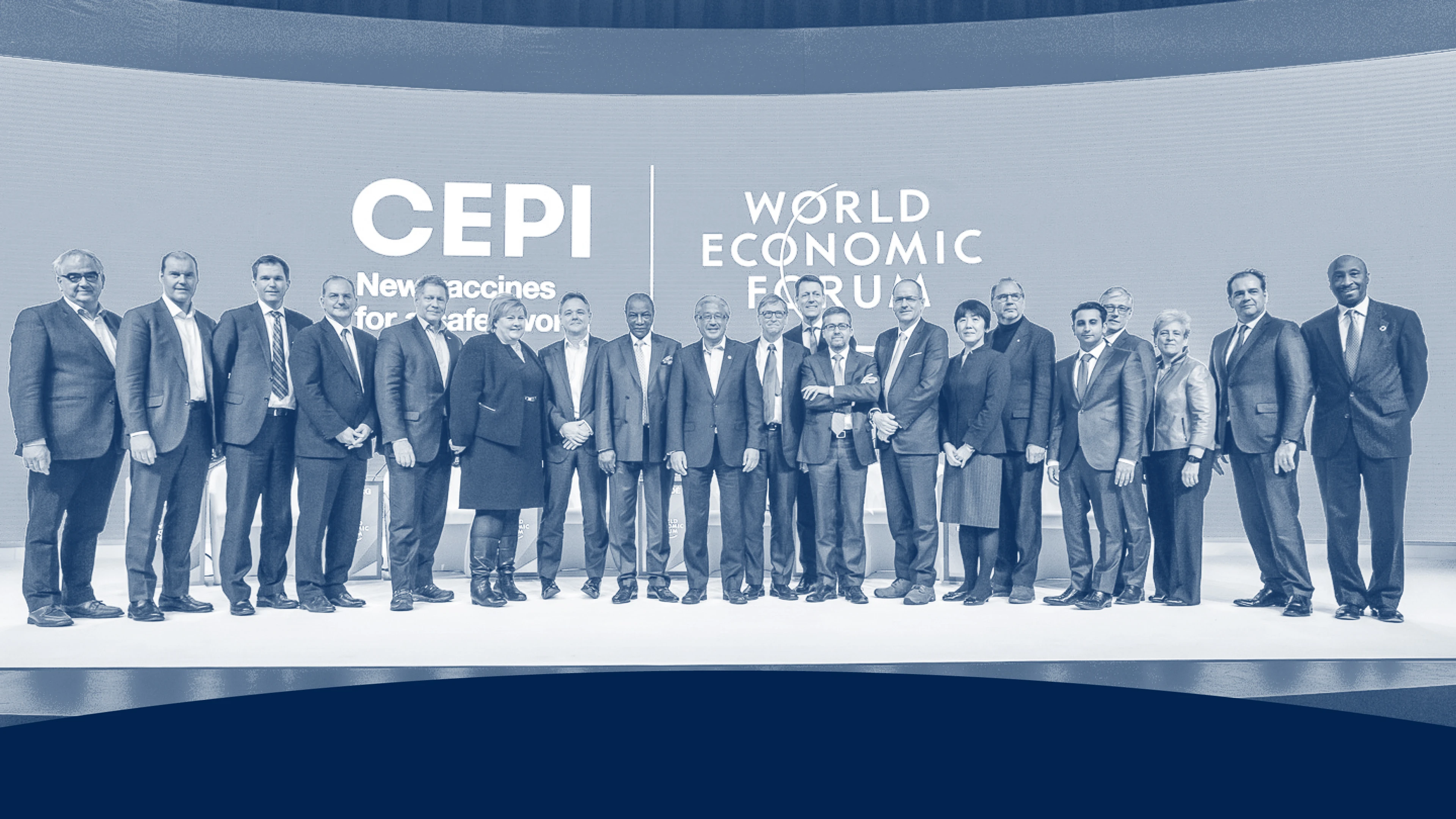 group shot of people forming CEPI on stage