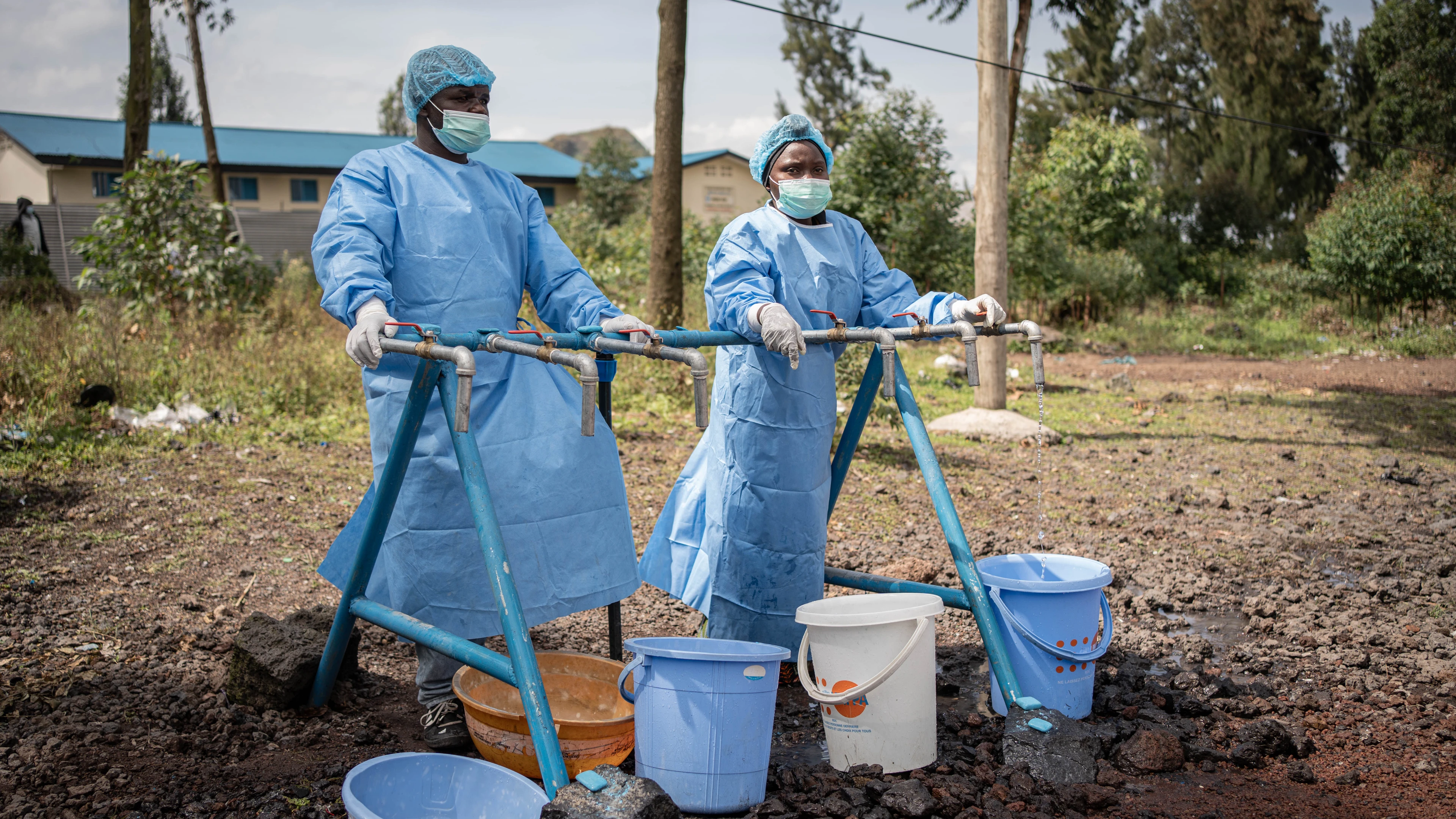 Prevention measures to contain the spread of Ebola in DR Congo, Kanyaruchinya, DRC